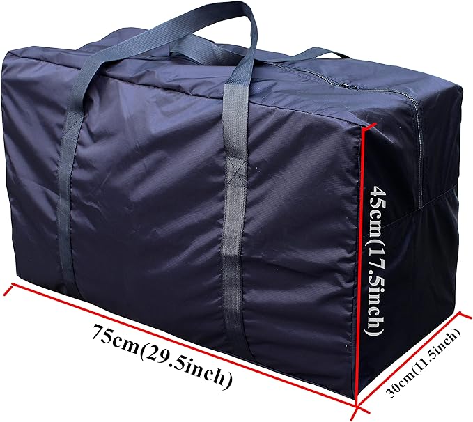 Extra Large 30" Moving Bag Totes Heavy Duty Reusable Inflatable Kayak Storage Carry Bag Lightweight Nylon Luggage Bag for Travelling,College Dorm, Camping, Christmas Decorations Storage