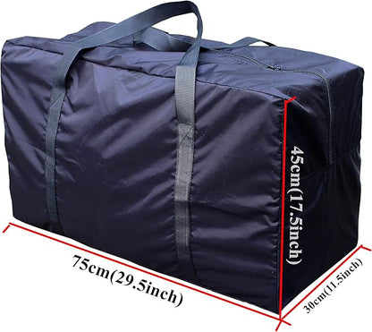 Extra Large 30" Moving Bag Totes Heavy Duty Reusable Inflatable Kayak Storage Carry Bag Lightweight Nylon Luggage Bag for Travelling,College Dorm, Camping, Christmas Decorations Storage