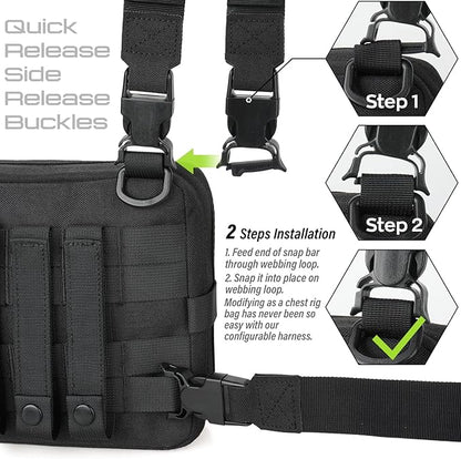 WYNEX Tactical Molle Admin Pouch of Laser Cut Design, Utility Pouches Molle Attachment Military Medical EMT Organizer with Map Pocket EDC EMT Pack IFAK Tool Holder Universal U.S.A Patch Included