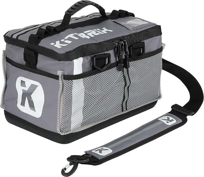 KITBRIX Large Gym Bag - Waterproof Sports, Travel & Outdoor Duffle Bag - Kit & Equipment Bags for Football, Soccer, Swimming, Cycling, Running, Triathlon, Baseball, Hockey - Gray
