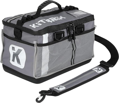 KITBRIX Large Gym Bag - Waterproof Sports, Travel & Outdoor Duffle Bag - Kit & Equipment Bags for Football, Soccer, Swimming, Cycling, Running, Triathlon, Baseball, Hockey - Gray