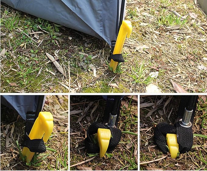 12 Inch Plastic Tent Stakes -24 pcs Heavy Duty and Larger Durable Tent Pegs Spike Hook for Campings Outdoor and Garden Lawn, Sturdy Canopy Stakes Accessories Suitable for Sand Beach Woods