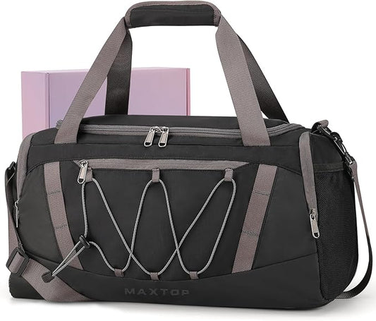 MAXTOP Gym Bag for Women Men Travel Duffle Bag Large Capacity Carry On Weekender Overnight Bag With Shoe Compartment Gym Tote Dry Wet Separation Duffel Bag for Travel