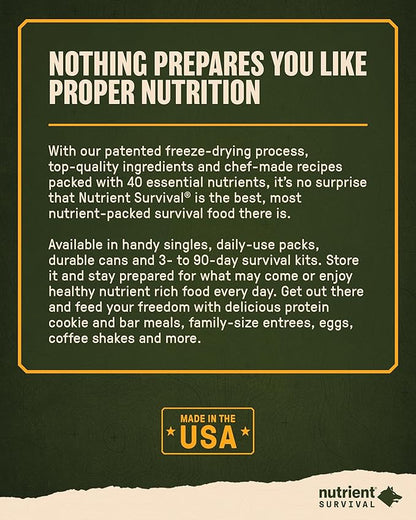 Nutrient Survival Vitamin Powdered Milk, Freeze Dried Prepper Supplies & Emergency Food Supply, 21 Essential Nutrients, Soy & Gluten Free, Shelf Stable Up to 25 Years, One Can, 60 Servings