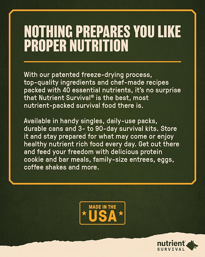 Nutrient Survival Vitamin Butter Powder, Freeze Dried Prepper Supplies & Emergency Food Supply, 16 Essential Nutrients, Soy & Gluten Free, Shelf Stable Up to 10 Years, One Can, 204 Servings