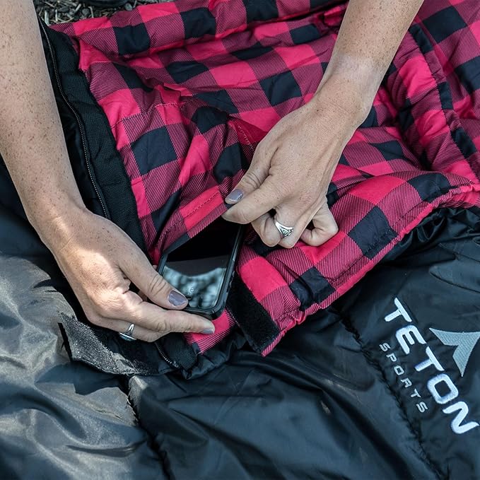 Teton Celsius XXL Sleeping Bag, Cold Weather Sleeping Bags for Adults and Kids, Camping Made Easy and Warm. Compression Sack Included, 35F, 25F, 0F, 20F Degree