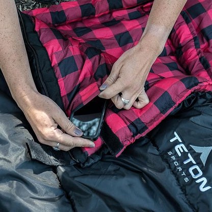 Teton Celsius XXL Sleeping Bag, Cold Weather Sleeping Bags for Adults and Kids, Camping Made Easy and Warm. Compression Sack Included, 35F, 25F, 0F, 20F Degree