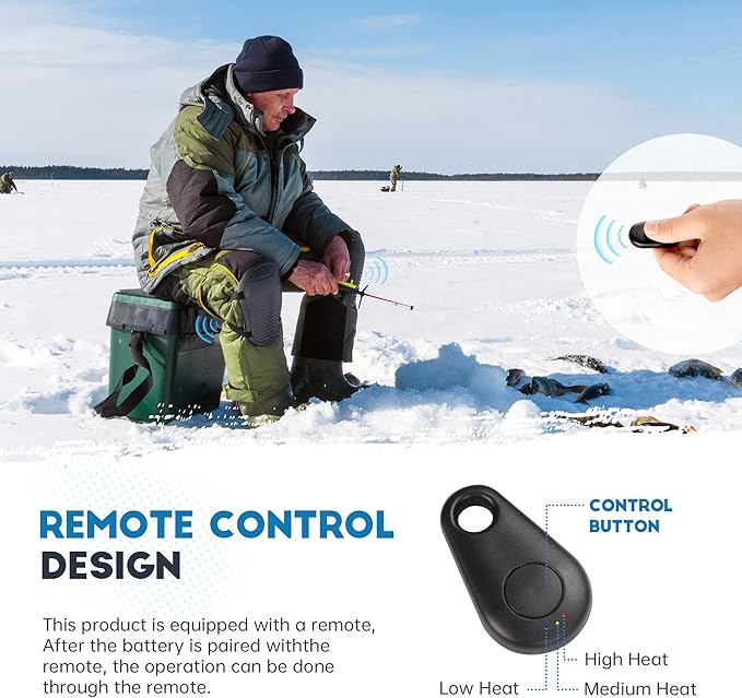 Heated Socks, Remote Control 4000mAh 5V Rechargeable Electric Heated Socks with 3 Heat Settings for Men Women Outdoor Hunting Skiing Camping Warm Winter Socks