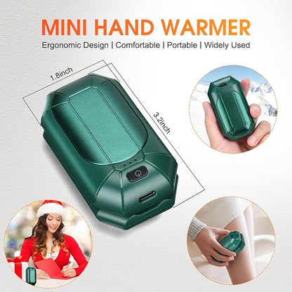 2 Pcs Mini Hand Warmer Rechargeable, 2000mAh*2 Portable Hand Warmer Reusable, 3 Levels Temperature Adjustable 2 in 1 Hand Warmer, Outdoor Indoor Warm Gift for Men Women Children