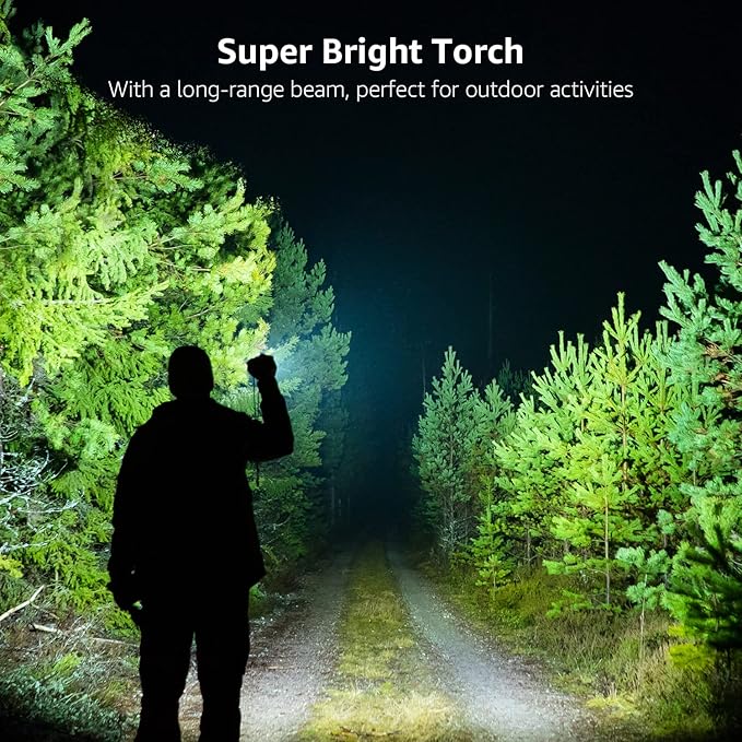 Lepro LED Flashlights LE2000 High Lumen, 5 Lighting Modes, Zoomable, Waterproof, Pocket Size Flashlight for Outdoor, Emergency, Camping Gear, Powered by AAA Battery, 2 Pack