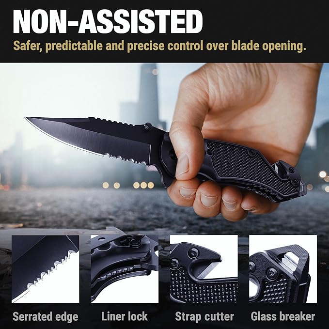 Father Day Gifts - Legal Pocket Knife for Stepdad & Father - Mens Gift Ideas - Best Father’s Day Gifts - Cool Folding Knives - Birthday Gifts for Men - Presents for Dad Husband Boyfriend - 6680 G