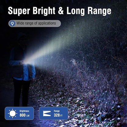ULTRAFIRE ET28S 5 Color Tactical Multicolor Mini Flashlight Rechargeable White Blue Green Red UV 365nm 5 Light RGB LED Torch for Night Hunting Light, Fishing, Camping Hiking