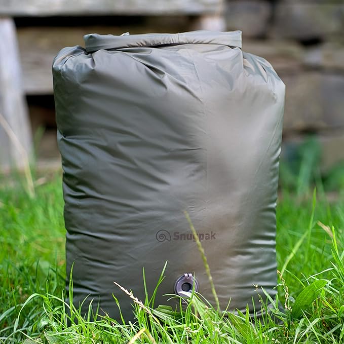 Snugpak Dri-Sak with Air Valve, Waterproof Storage Bag with Roll and Clip Seal, 40 Liter, Black