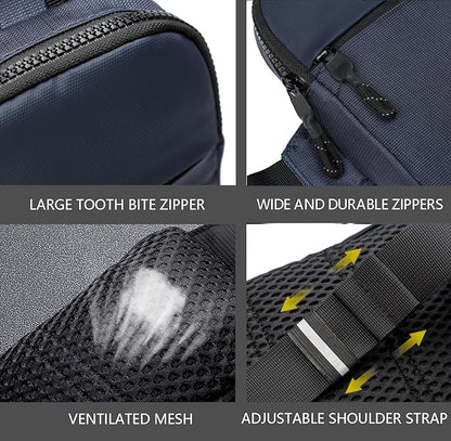 Mini Sling Bag for Men Women, Waterproof Utility Crossbody Backpack Chest Bag for Hiking Travel Sports Running