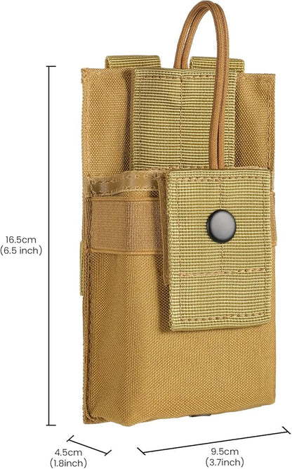FRTKK Tactical Radio Holder Radio Holster Molle Radio Pouch Universal Radio Case Military Heavy Duty Radio Bag for Police Firefighter Two Ways Walkie Talkies Vest