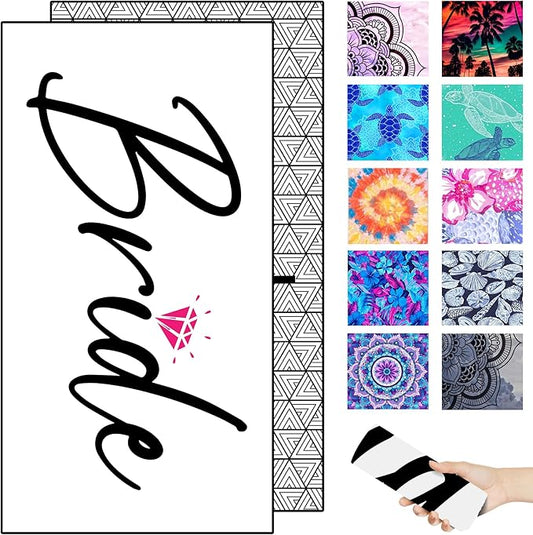 Microfiber Beach Towel – Bride Quick Dry Lightweight Sand Free Oversized Towel Accessories Travel Must Have Swim Pool Yoga Camping Gear Summer Cruise Ship Essentials Cloud Compact Gift 71" 32"