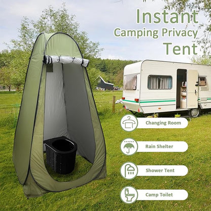 Camping Toilets Portable with Pop up Privacy Tent, X Large Portable Toilet Potty for Adults,2 in 1 Portable Toilet for Adults for RV Camping Travel
