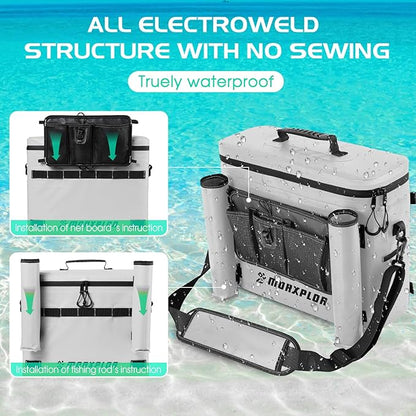 Kayak Cooler,Waterproof Kayak Seat Back Cooler for Kayaking,Kayak Accessories Cooler Bag,Protable Ice Chest,Beach Cooler,Travel Cooler for Camping or Lunch Bag