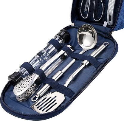 Camping Essentials Camping Accessories Gear Must Haves Camper Tent Camping Kitchen Rv Cooking Set Camping Cooking Utensils Set Supplies Gadgets Outdoor Stove Portable Picnic Gifts BBQ Stuff