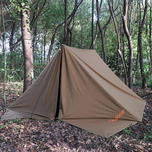 GOLDCAMP Waterproof Camping Tarp，70D Nylon 10''X10'' Hammock Rain Fly ，UV 50+ and PU15000mm Tent Tarp Shelter Canopy，Heavy Duty Multifunctional Sun Shade or Rain Fly Essentials for Hiking Backpacking