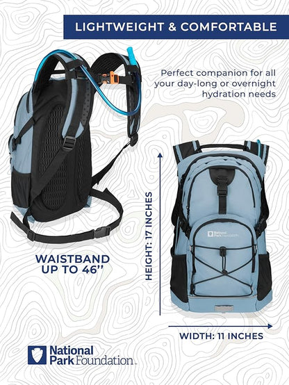 18L Hydration Backpack with 2 Liter Hydro Water Bladder Bag, Lightweight Daypack for Cycling, Hiking, Running, Climbing, for Men Women Kids