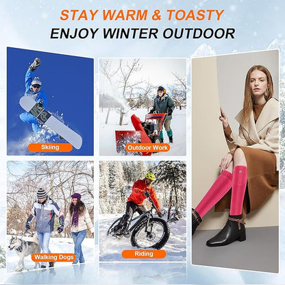 SVPRO Electric Heated Socks Men Women Rechargeable Heating Socks Washable Battery Thermal Foot Warmer Socks Winter Warm Socks