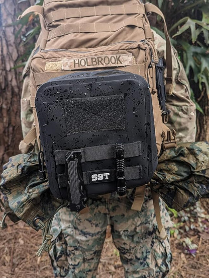 Large Waterproof Submersible Tactical MOLLE Pouch for Hiking, Boating, Tools and Gear. Durable Thermoplastic Design is Compatible with Backpacks, Tactical Belts, Waist Bags and More