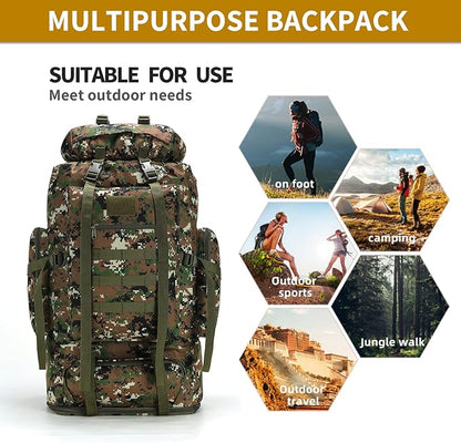 Hiking Daypack for Men Large Army Rucksack molle bag Military Tactical Backpack for Outdoor Traveling Camping