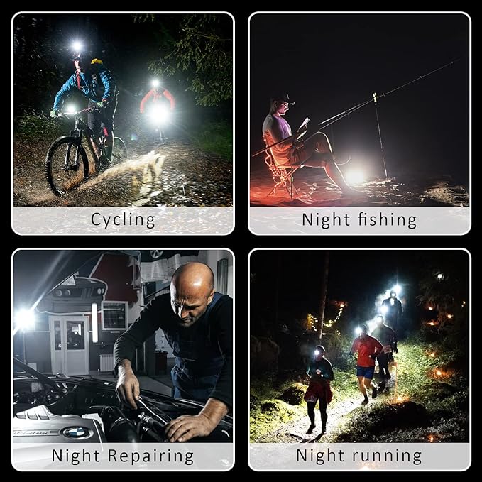 MAKDAK Cob Keychain Work Light Keychain Flashlights 4 Light Modes,Keychain Light Emergency Light with Folding Bracket Bottle Opener for Fishing,Camping and Walking 2Pack