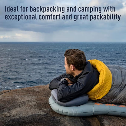 Sea to Summit Aeros Premium Inflatable Travel Pillow, Regular (13.4 x 9.4), Grey