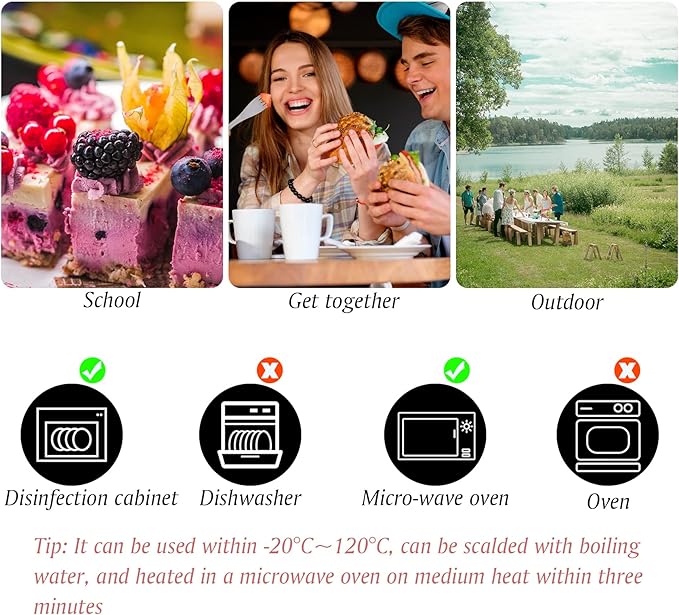 Travel Utensils with Case, Portable Wheat Straw Cutlery Set, Spoon Knife Fork Chopsticks Reusable Utensils for Travel Work Picnic Camping or Daily Use