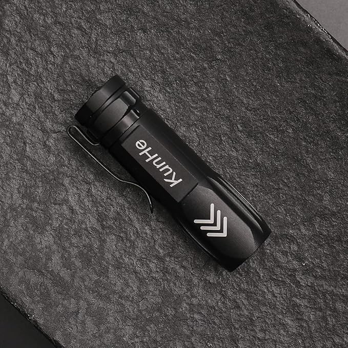 KunHe 5 Pack Mini Small Pocket LED Flashlight, USB Rechargeable Flashlights, High Lumens Bright Powerful EDC Flash Lights, Handheld Flashlights Bulk, Compact Pocket Flashlight with Belt Clip