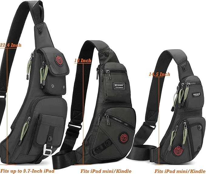 NICGID Sling Bag Chest Shoulder Backpack Crossbody Bags Casual Daypack for Men Women