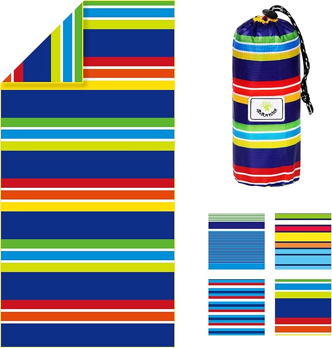 4Monster Microfiber Beach Towel Quick Dry,Super Absorbent Lightweight Travel Towel for Swimmers, Sand Free Camping Towel, Beach Towels for Pool, Swim, Water Sports,Yoga,Gym,Backpacking