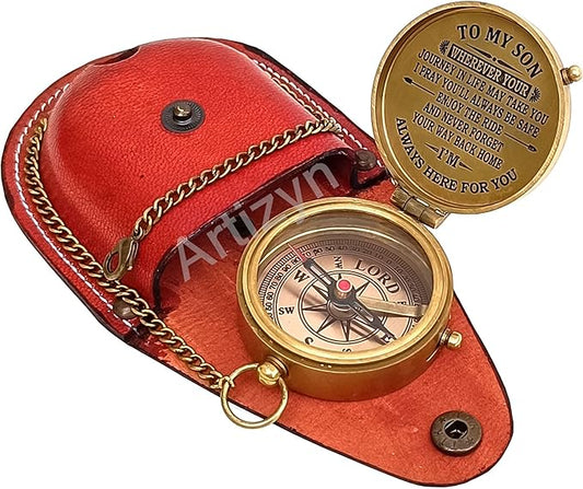 Engraved Compass to Son, Dad to Son Compass, Mom to Son Compass, I Love You Gifts from a Mom/Dad to Son, Graduation Day Gifts for Son, Confirmation Gifts for Son, Baptism Gifts, Easter Gift Ideas