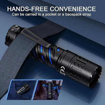 ACEBEAM E70 EDC Flashlight Rechargeable, 4600 High Lumens Pocket Flashlight, 240 Meters Beam Distance LED Flashlight Super Bright Flashlight for Outdoor Camping, Hiking and Every Days Use