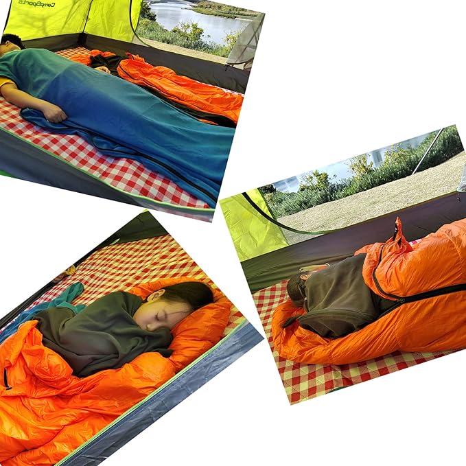 Sleeping Bag Liner, Camping Sleep Sack Travel Sheet Camping Blanket for Outdoor Indoor Used with Zipper