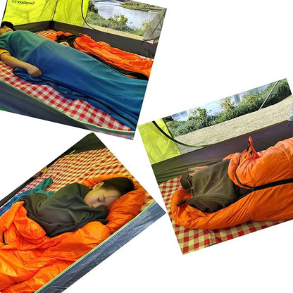 Sleeping Bag Liner, Camping Sleep Sack Travel Sheet Camping Blanket for Outdoor Indoor Used with Zipper