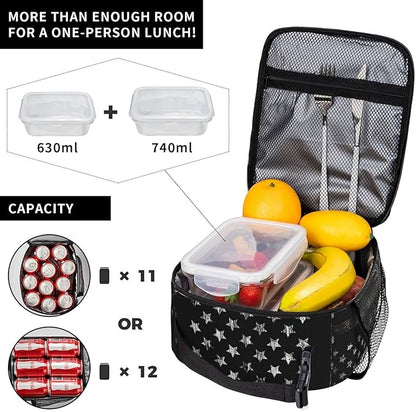 SARA NELL Hunting Camo Deer Insulated Lunch Bag Camouflage American Flag Lunch Cooler Box for Women Men Teens Kids, Reusable Lunch Tote Bag, Insulated Lunch Bags for Work, Picnic, School or Travel
