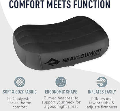 Sea to Summit Aeros Premium Inflatable Travel Pillow, Regular (13.4 x 9.4), Lime