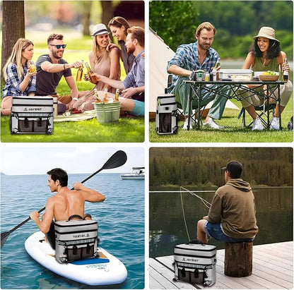 Kayak Cooler Behind Seat - Waterproof Cooler Bag Compatible with Lawn-Chair Seat Kayak，Kayak Accessories Camping Cooler, Portable Ice Chest for Fishing, Beach,Picnic, Trips