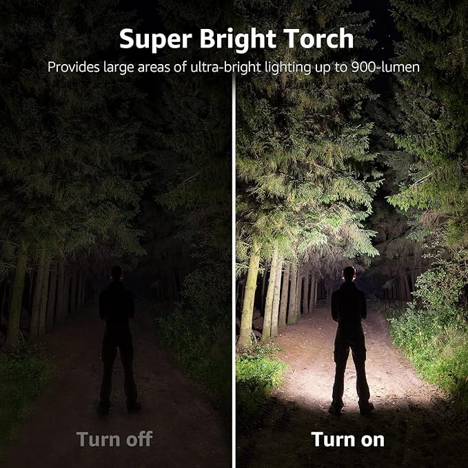 Lepro LED Tactical Flashlight, LE3000 High Lumen Streamlight Torch, 5 Lighting Modes, Zoomable, Water Resistant, Adopted by Osram P9 LED, Powered by AA Battery, for Camping, Running, Emergency