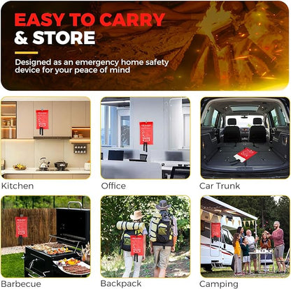 Fire Blankets Emergency for Home, 1 Pack Emergency Fire Blanket for House Camping Car Office Warehouse