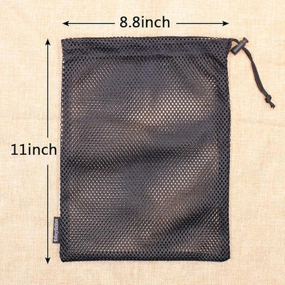 4 PCS Multi Purpose Nylon Mesh Drawstring Storage Ditty Bags for Travel & Outdoor Activity