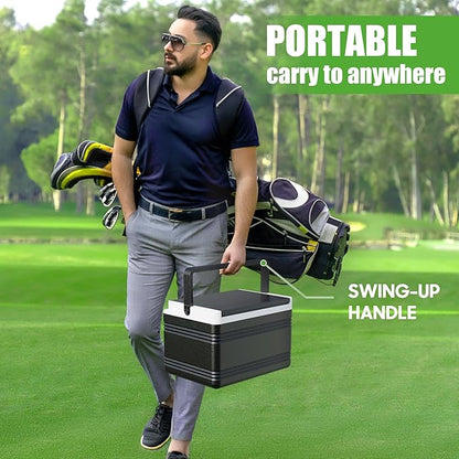 10L0L Golf Cart Cooler with Mounting Bracket Kit Caddy Fits Yamaha Club Car and EZGO, Portable 48H Cooling Golf Cart Ice Chest 102588101 103886801