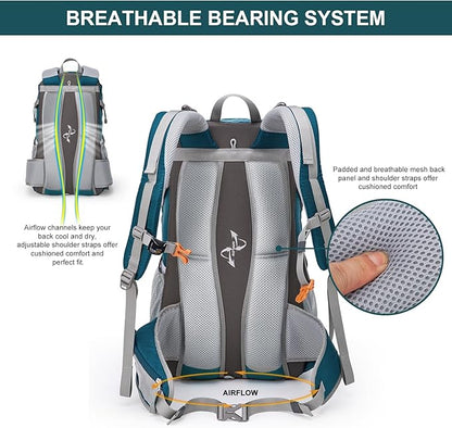 MOUNTAINTOP 40L Hiking Backpack Travel Daypack with Rain Cover for Outdoor Backpacking, Camping