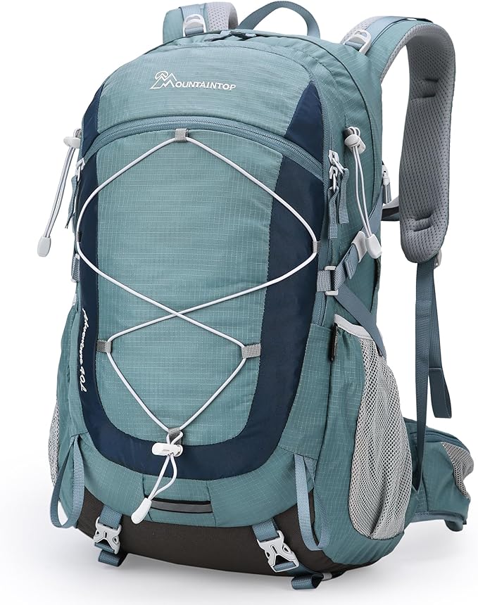 MOUNTAINTOP 40L Hiking Backpack Travel Daypack with Rain Cover for Outdoor Backpacking, Camping