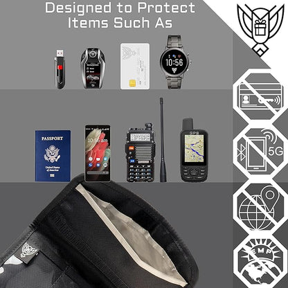 ~ AQUA RT Dry Bag~ Water-Proof Faraday Dry Bag for Laptops, Tablets, and Mid-Size Electronics ~ Small LITE Faraday Combo ~ Backwoods Camo