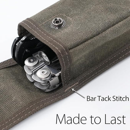 diodrio EDC Belt Pouch for Men Women, Small Compact EDC Holster Pouch with Belt Loop for Hiking, Fishing, Camping, Snap Closure, Classic Waxed Canvas