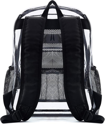 Vorspack Clear Backpack - Heavy Duty PVC Transparent See Through Backpack for College & Workplace